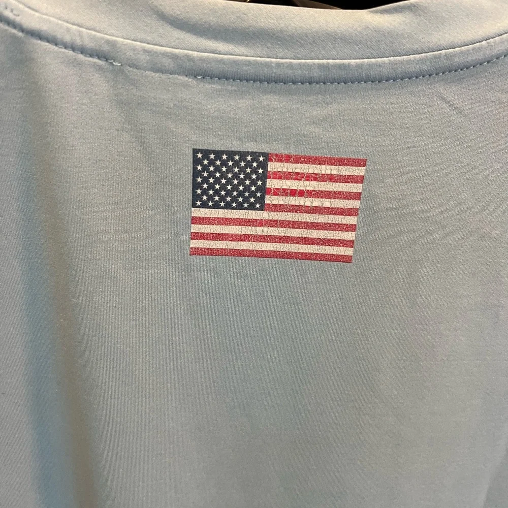 Vineyard Vines Hockey Sky Blue Performance Short Sleeve Tee Boys Large - Picture 5 of 5